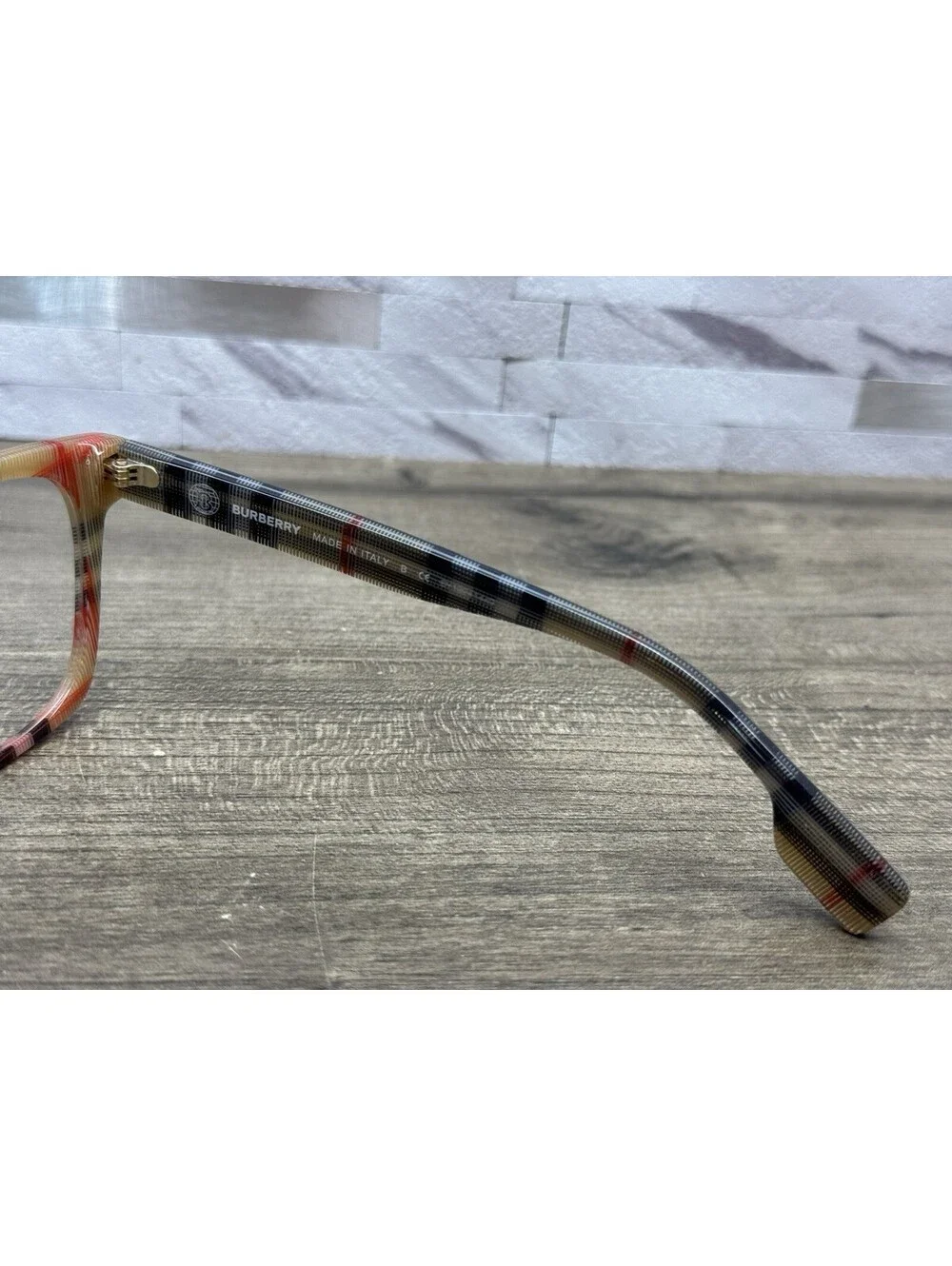 Burberry B2347 3944 Plaid Designer Old Stock Italy Eyeglasses NWOT 50[]19-140